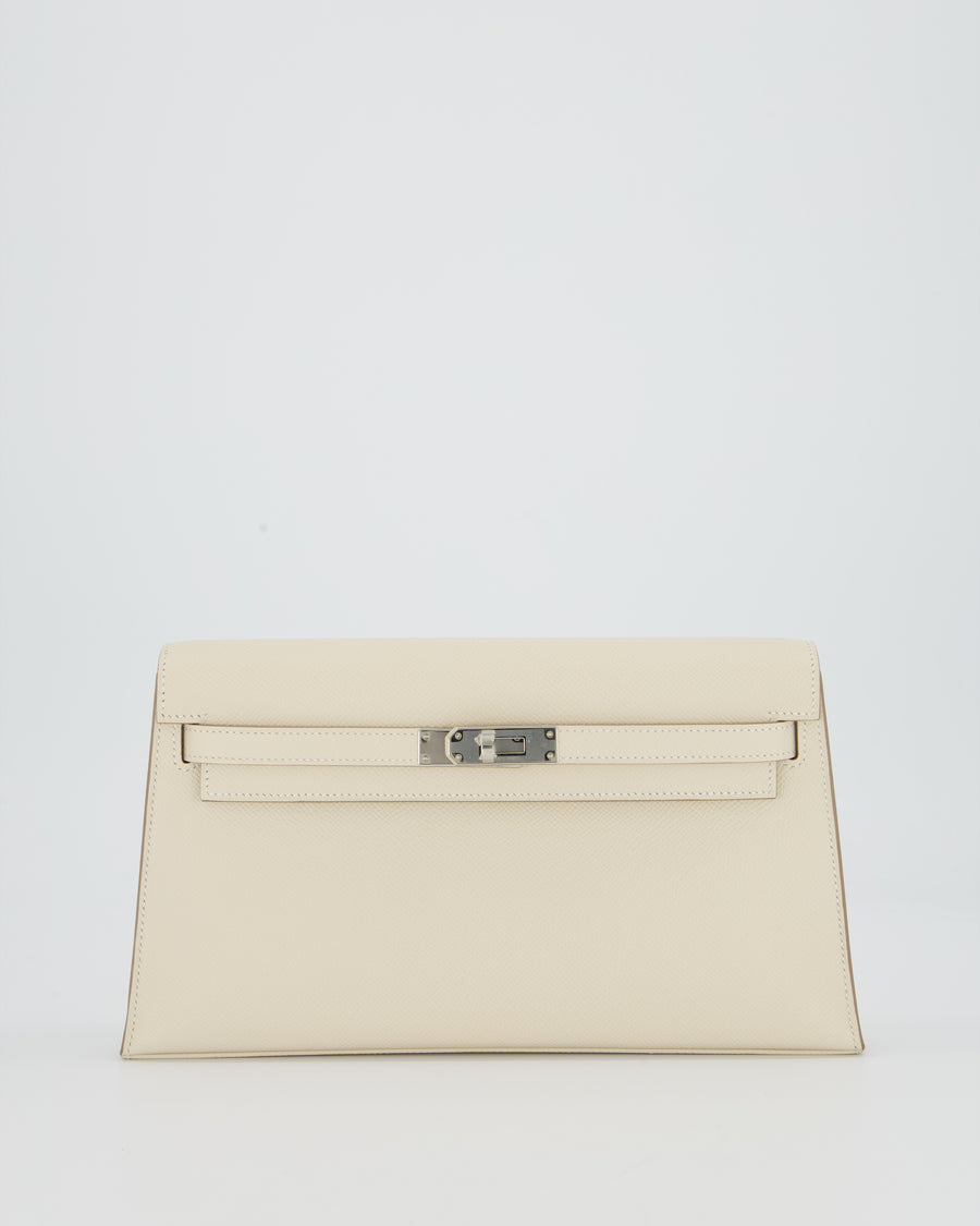 *HOT* Hermès Kelly Elan Bag in Craie Epsom Leather with Palladium Hardware