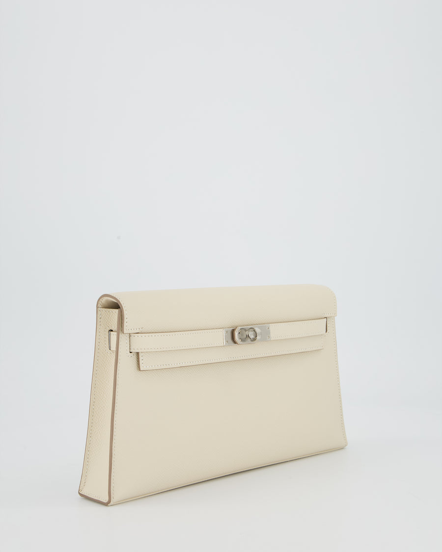 *HOT* Hermès Kelly Elan Bag in Craie Epsom Leather with Palladium Hardware