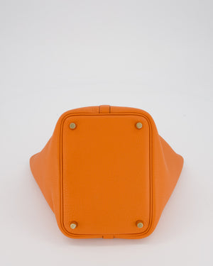 Hermès Picotin Lock 18 Bag in Orange H Taurillon Clemence Leather with Gold Hardware
