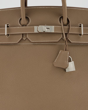 *RARE* Hermès HAC Bag 40 in Etoupe Togo Leather With Palladium Hardware