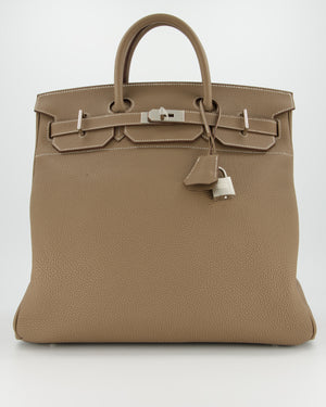 *RARE* Hermès HAC Bag 40 in Etoupe Togo Leather With Palladium Hardware