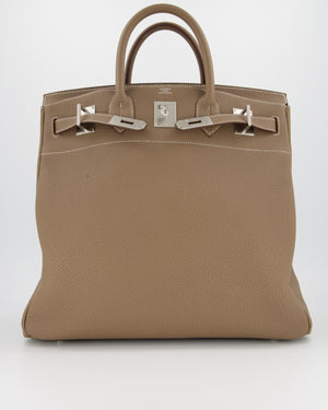 *RARE* Hermès HAC Bag 40 in Etoupe Togo Leather With Palladium Hardware
