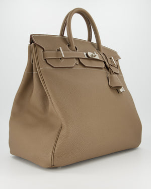 *RARE* Hermès HAC Bag 40 in Etoupe Togo Leather With Palladium Hardware