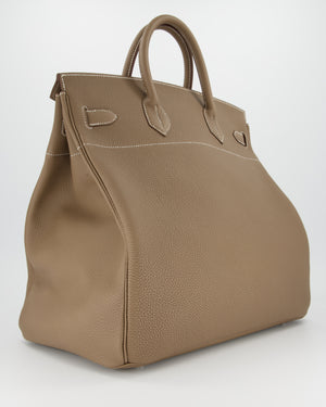 *RARE* Hermès HAC Bag 40 in Etoupe Togo Leather With Palladium Hardware