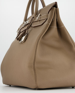 *RARE* Hermès HAC Bag 40 in Etoupe Togo Leather With Palladium Hardware