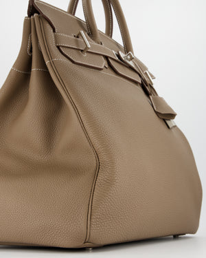 *RARE* Hermès HAC Bag 40 in Etoupe Togo Leather With Palladium Hardware