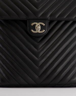 Chanel Black Quilted Lambskin Large Urban Spirit Backpack with Silver Hardware