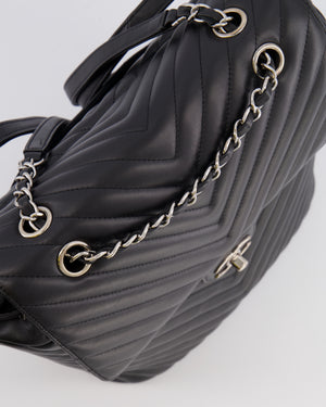 Chanel Black Quilted Lambskin Large Urban Spirit Backpack with Silver Hardware