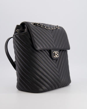 Chanel Black Quilted Lambskin Large Urban Spirit Backpack with Silver Hardware
