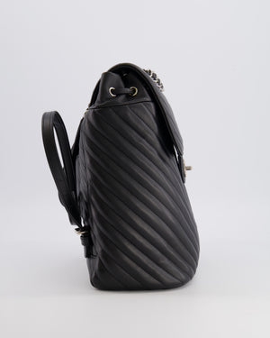 Chanel Black Quilted Lambskin Large Urban Spirit Backpack with Silver Hardware