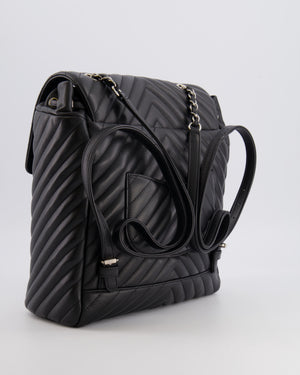 Chanel Black Quilted Lambskin Large Urban Spirit Backpack with Silver Hardware