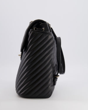 Chanel Black Quilted Lambskin Large Urban Spirit Backpack with Silver Hardware