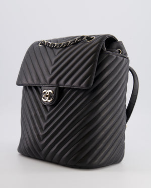 Chanel Black Quilted Lambskin Large Urban Spirit Backpack with Silver Hardware
