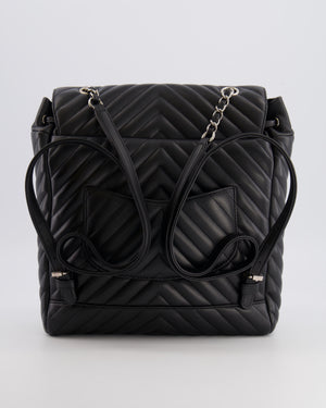 Chanel Black Quilted Lambskin Large Urban Spirit Backpack with Silver Hardware