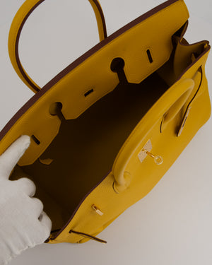 Hermès Birkin Retourne 35 Bag in Jaune Ambre Togo Leather with Gold Hardware