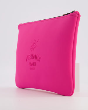 Hermès Neon Pink Neobain Les Leopards Pouch Bag RRP £485