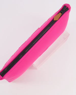 Hermès Neon Pink Neobain Les Leopards Pouch Bag RRP £485
