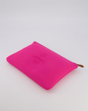 Hermès Neon Pink Neobain Les Leopards Pouch Bag RRP £485