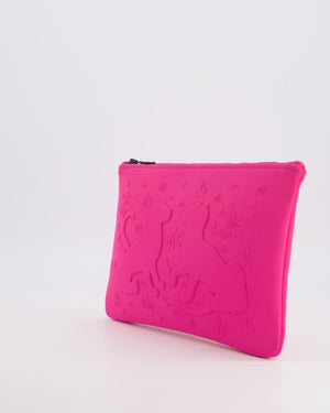 Hermès Neon Pink Neobain Les Leopards Pouch Bag RRP £485