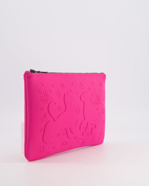 Hermès Neon Pink Neobain Les Leopards Pouch Bag RRP £485