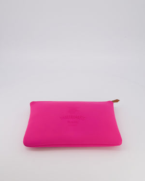 Hermès Neon Pink Neobain Les Leopards Pouch Bag RRP £485