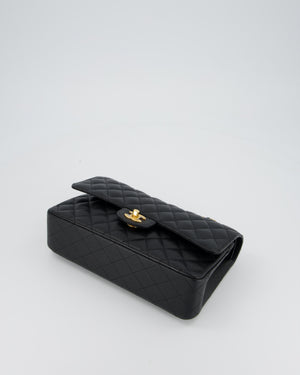 Chanel Black Medium Classic Double Flap Bag in Caviar Leather with Gold Hardware