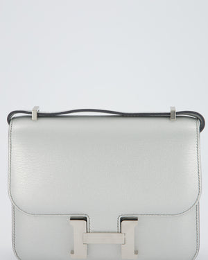 Hermès Constance III 18 Miroir Bag in Argent Chèvre Chamkila Leather in Palladium Hardware