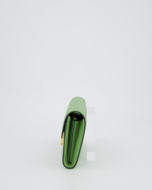 Hermès Constance To Go Bag in Green Vert Criquet Epsom Leather with Multi Colour Lizard Hardware