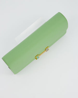 Hermès Constance To Go Bag in Green Vert Criquet Epsom Leather with Multi Colour Lizard Hardware