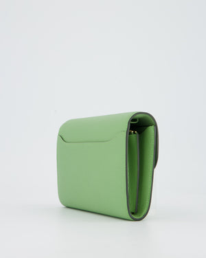 Hermès Constance To Go Bag in Green Vert Criquet Epsom Leather with Multi Colour Lizard Hardware