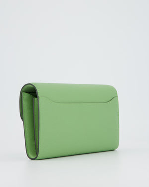 Hermès Constance To Go Bag in Green Vert Criquet Epsom Leather with Multi Colour Lizard Hardware