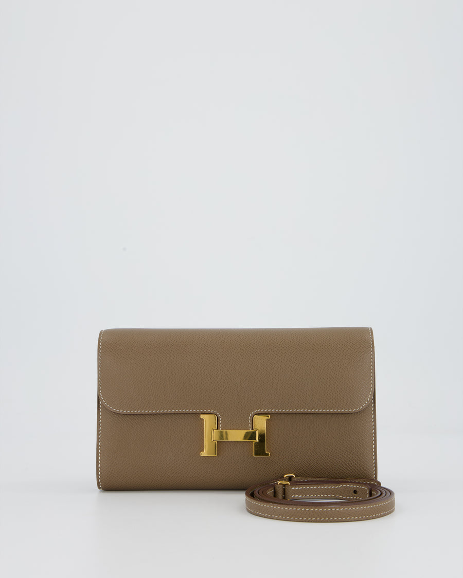 Hermès Constance To Go Bag in Etoupe Epsom Leather with Gold Hardware