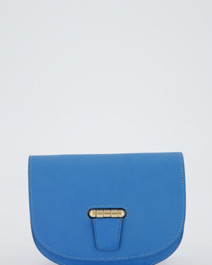 Hermès Mini Convoyeur Bag with strap in Blue Agate Swift Leather with Gold Hardware