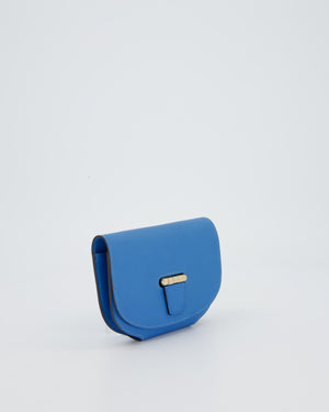 Hermès Mini Convoyeur Bag with strap in Blue Agate Swift Leather with Gold Hardware