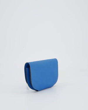 Hermès Mini Convoyeur Bag with strap in Blue Agate Swift Leather with Gold Hardware