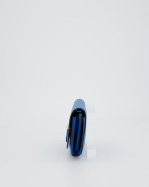 Hermès Mini Convoyeur Bag with strap in Blue Agate Swift Leather with Gold Hardware