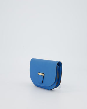 Hermès Mini Convoyeur Bag with strap in Blue Agate Swift Leather with Gold Hardware