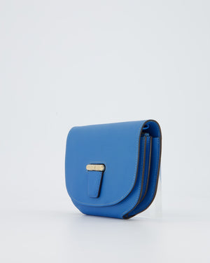 Hermès Mini Convoyeur Bag with strap in Blue Agate Swift Leather with Gold Hardware