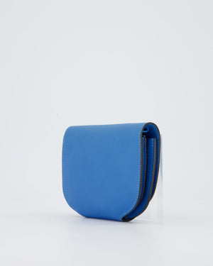 Hermès Mini Convoyeur Bag with strap in Blue Agate Swift Leather with Gold Hardware