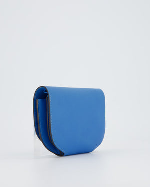 Hermès Mini Convoyeur Bag with strap in Blue Agate Swift Leather with Gold Hardware