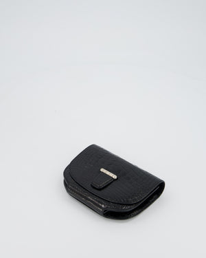 Hermès Mini Convoyeur in Black Shiny Alligator with Palladium Hardware