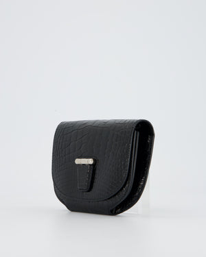 Hermès Mini Convoyeur in Black Shiny Alligator with Palladium Hardware