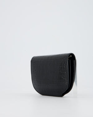 Hermès Mini Convoyeur in Black Shiny Alligator with Palladium Hardware