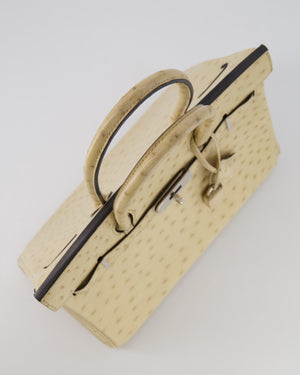 Hermès Birkin 30 Retourne Bag in Parchemin Ostrich Leather with Palladium Hardware