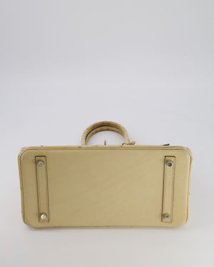 Hermès Birkin 30 Retourne Bag in Parchemin Ostrich Leather with Palladium Hardware