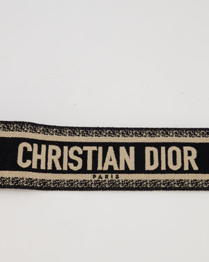 Christian Dior Adjustable Shoulder Embroidered Strap Large in Gold Hardware
