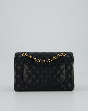 Chanel Black Small Classic Double Flap Bag in Caviar Leather with Gold Hardware