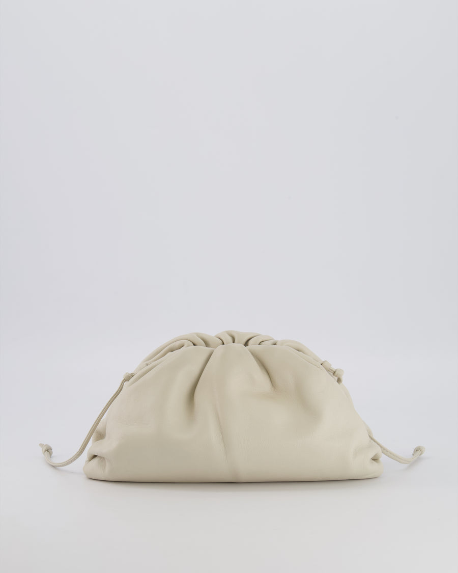Bottega Veneta Mini Pouch Bag in Off White Calfskin Leather