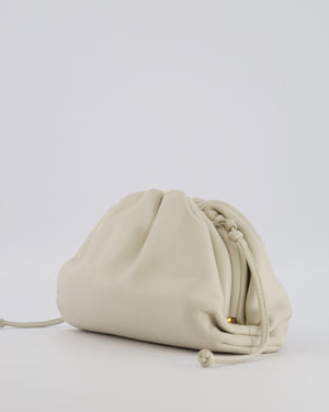 Bottega Veneta Mini Pouch Bag in Off White Calfskin Leather