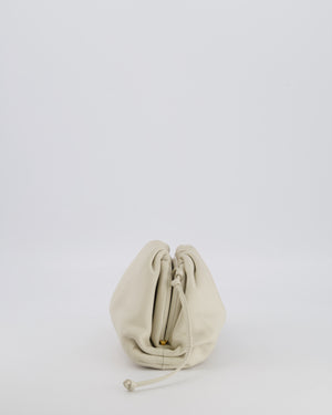 Bottega Veneta Mini Pouch Bag in Off White Calfskin Leather